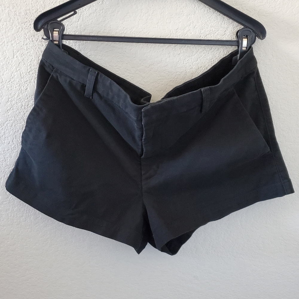 J Brand black clara cotton blend twill shorts